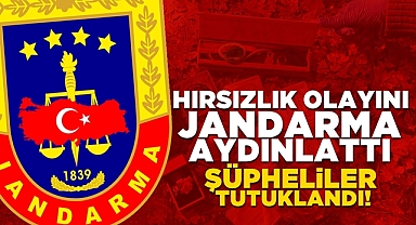 Hırsızlık olayını jandarma aydınlattı, şüpheliler tutuklandı!