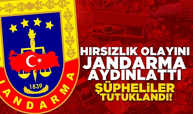 Hırsızlık olayını jandarma aydınlattı, şüpheliler tutuklandı!
