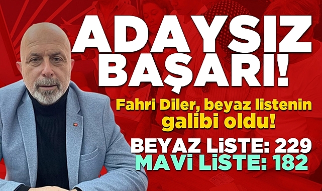 Adaysız başarı! Fahri Diler'in temsil ettiği beyaz liste kazandı!