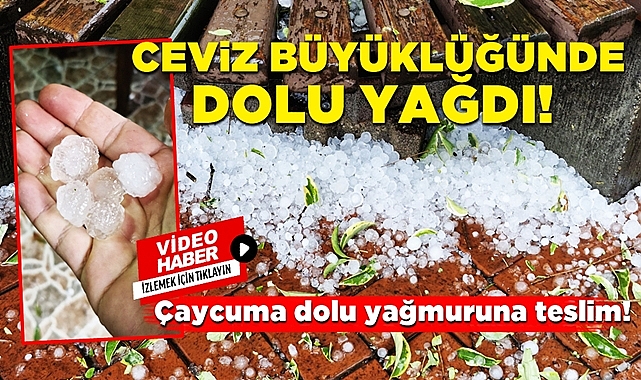 Ceviz büyüklüğünde dolu yağdı! Çaycuma dolu yağmuruna teslim!
