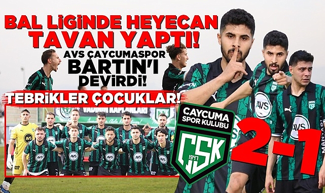 BAL Liginde heyecan tavan yaptı! AVS Çaycumaspor Bartın'ı devirdi: 2-1