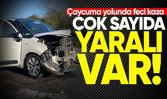 Çaycuma yolunda feci kaza: Çok sayıda yaralı var!