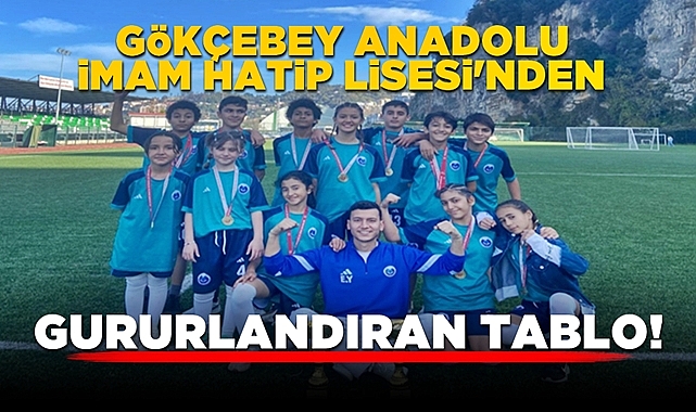 Gökçebey Anadolu İmam Hatip Lisesi'nden gururlandıran tablo!