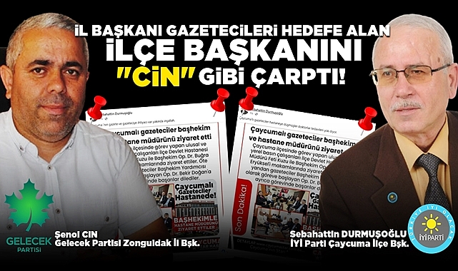 İl Başkanı gazetecileri hedefe alan İlçe Başkanını 'Cin' gibi çarptı!
