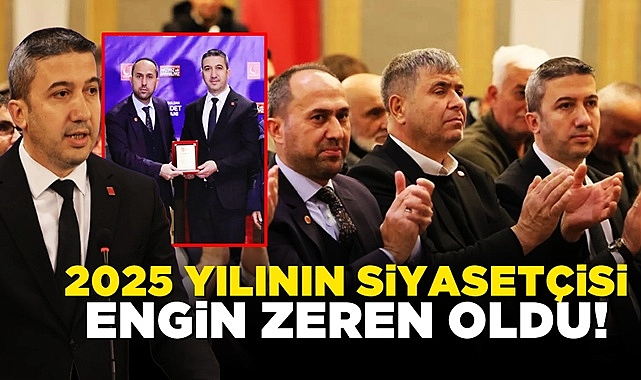2025 yılının siyasetçisi Engin Zeren oldu, plaketle onurlandırıldı!