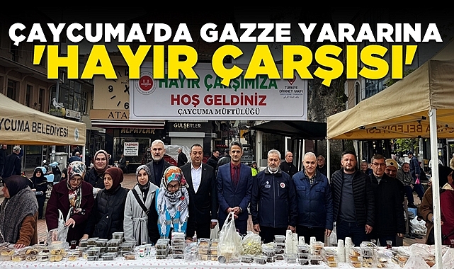 Çaycuma'da Gazze yararına 'Hayır Çarşısı'
