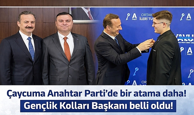 Çaycuma Anahtar Parti'de bir atama daha! Gençlik Kolları Başkanı belli oldu!
