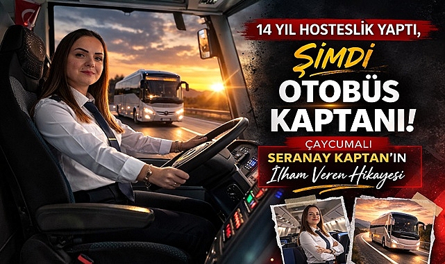 14 yıl hosteslik yaptı, şimdi otobüs kaptanı! Çaycumalı Seranay kaptanın hikayesi!