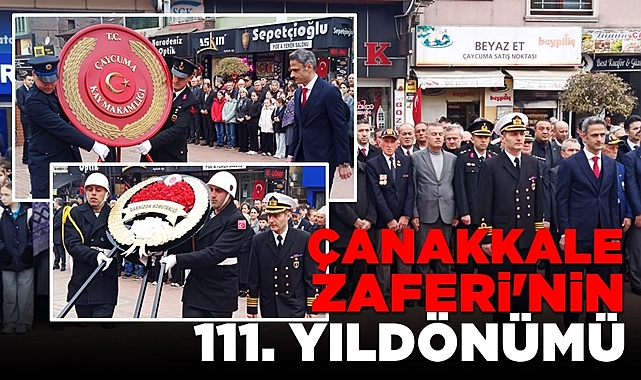 Çanakkale Zaferi'nin 111. yıldönümü Çaycuma'da törenlerle kutlandı
