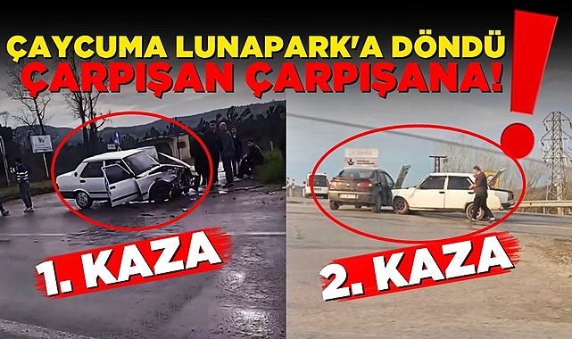 Çaycuma lunaparka döndü! Çarpışan çarpışana!
