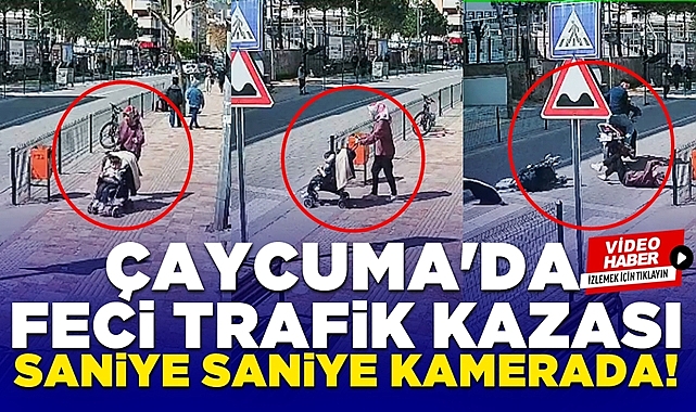 Çaycuma'da feci trafik kazası saniye saniye kamerada!