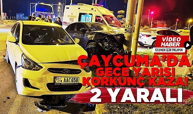 Çaycuma'da gece yarısı korkunç kaza: 2 yaralı