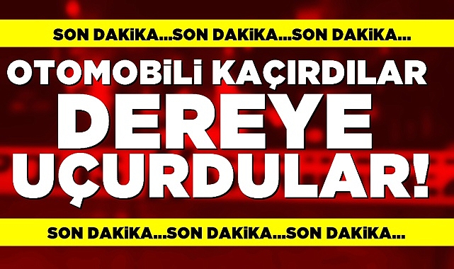 Çaycuma'da ilginç kaza! Otomobili kaçırdılar, dereye uçurdular!