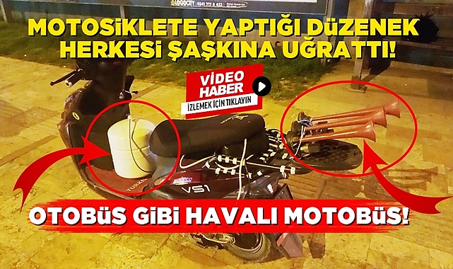 Çaycuma'da motosiklete yapılan düzenek şaşırttı! Otobüs gibi havalı motobüs!