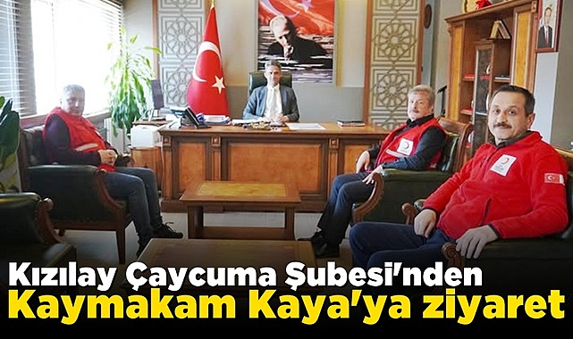 Kızılay Çaycuma Şubesi'nden Kaymakam Kaya'ya ziyaret