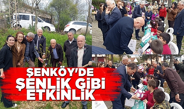 Şenköy'de şenlik gibi etkinlik! Fidanlar toprakla, öğrenciler hediyelerle sevindirildi