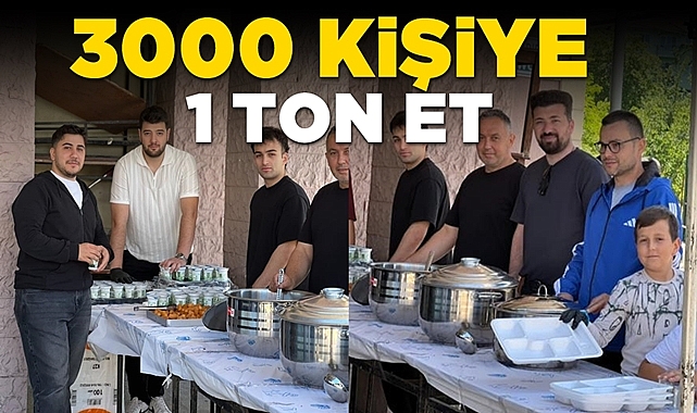 Bakacakkadı'da bayramda 3000 kişiye 1 ton et ikram edildi!