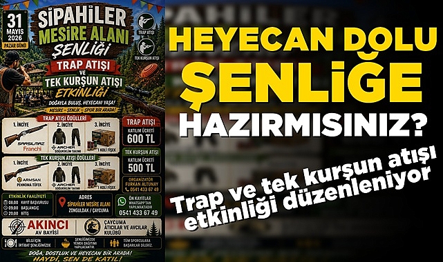 Çaycuma'da heyecan dolu şenlik hazırlığı: Trap ve tek kurşun atışı etkinliği düzenleniyor
