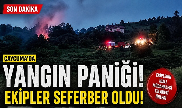 Çaycuma'da yangın paniği! Ekipler seferber oldu!