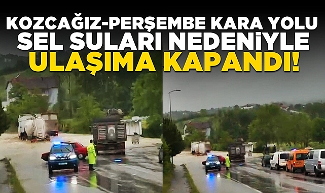Sağanak ve sel nedeniyle Kozcağız beldesi – Çaycuma karayolu ulaşıma kapatıldı!