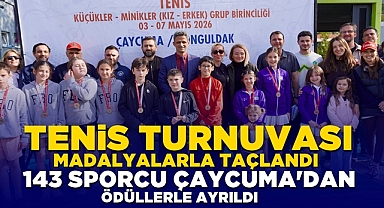 Tenis turnuvası madalyalarla taçlandı! 143 sporcu Çaycuma'dan ödüllerle ayrıldı