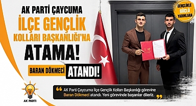AK Parti Çaycuma İlçe Gençlik Kolları Başkanlığı'na atama!
