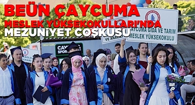 BEÜN Çaycuma Meslek Yüksekokulları'nda mezuniyet coşkusu