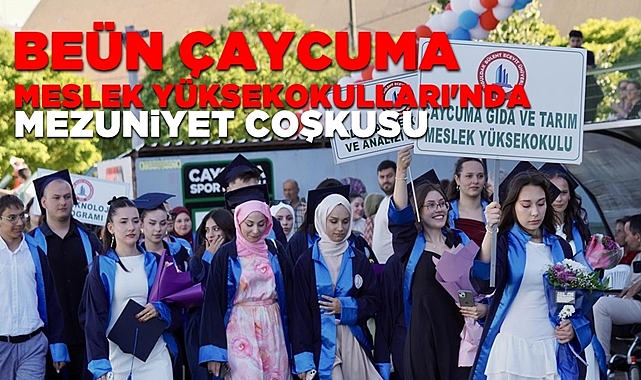 BEÜN Çaycuma Meslek Yüksekokulları'nda mezuniyet coşkusu