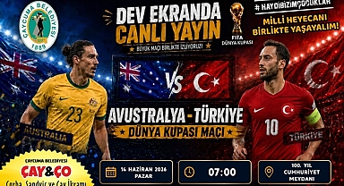 Çaycuma Belediyesi'nden milli maç için dev ekran etkinliği!