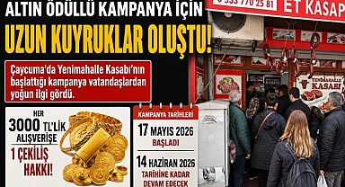 Çaycuma'da altın ödüllü kampanya için uzun kuyruklar oluştu!