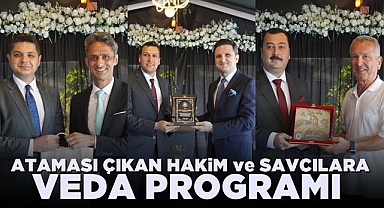 Çaycuma'da ataması çıkan hakim ve savcılara veda programı
