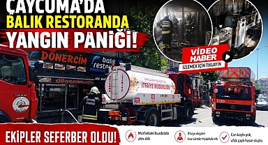 Çaycuma'da balık restoranda yangın paniği! Ekipler seferber oldu!