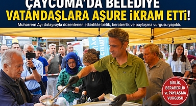 Çaycuma'da belediye vatandaşlara aşure ikram etti