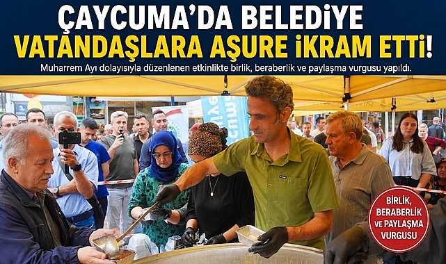 Çaycuma'da belediye vatandaşlara aşure ikram etti