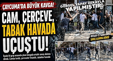 Çaycuma'da büyük kavga! Cam, çerçeve, tabak havada uçuştu!