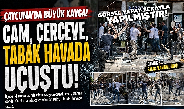 Çaycuma'da büyük kavga! Cam, çerçeve, tabak havada uçuştu!