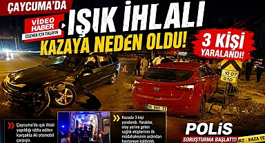 Çaycuma'da ışık ihlali kazaya neden oldu: 3 kişi yaralandı