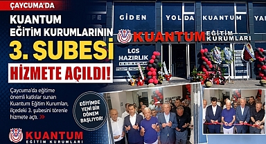 Çaycuma'da Kuantum Eğitim Kurumları'nın 3.'üncü şubesi hizmete açıldı