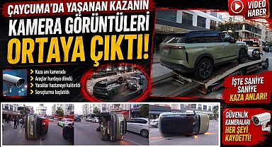 Çaycuma'da yaşanan kazanın kamera görüntüleri ortaya çıktı! İşte saniye saniye o anlar...