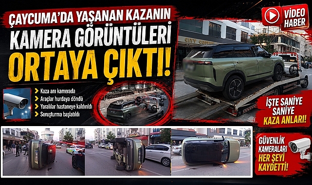 Çaycuma'da yaşanan kazanın kamera görüntüleri ortaya çıktı! İşte saniye saniye o anlar...