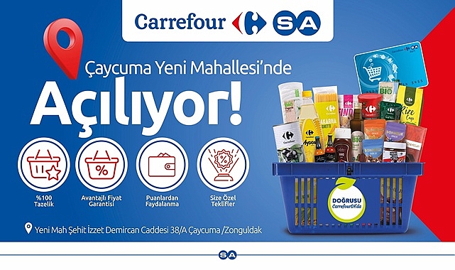 Çaycuma'da yeni dönem başlıyor! Carrefour-Sa 24 Haziran'da açılıyor!