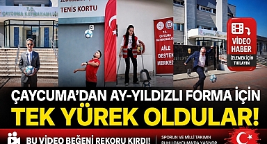 Çaycuma'dan ay-yıldızlı forma için tek yürek oldular! Bu video beğeni rekoru kırdı!