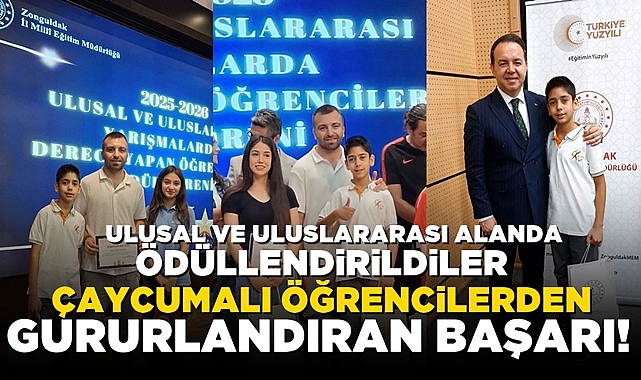 Çaycuma'nın gururu oldular! Ulusal ve uluslararası alanda ödüllendirildiler