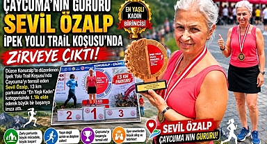 Çaycuma'nın gururu Sevil Özalp, İpek Yolu Trail koşusu'nda zirveye çıktı!