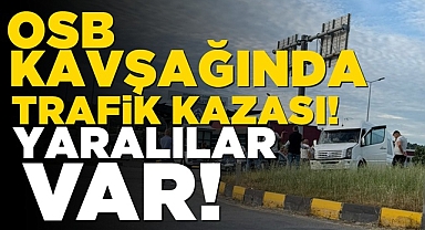 Çaycuma OSB kavşağında kaza! Servis aracıyla otomobil çarpıştı!