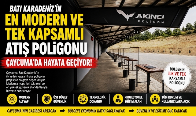 En modern ve tek kapsamlı atış poligonu Çaycuma'da hayata geçiyor!