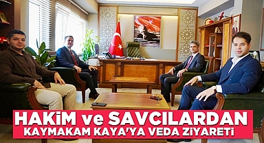 Hakim ve savcılardan Kaymakam Kaya'ya veda ziyareti