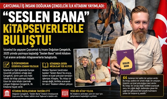 İstanbul'da yaşayan Çaycumalı işinsanı 'Seslen Bana' kitabıyla okuyucuyla buluştu!