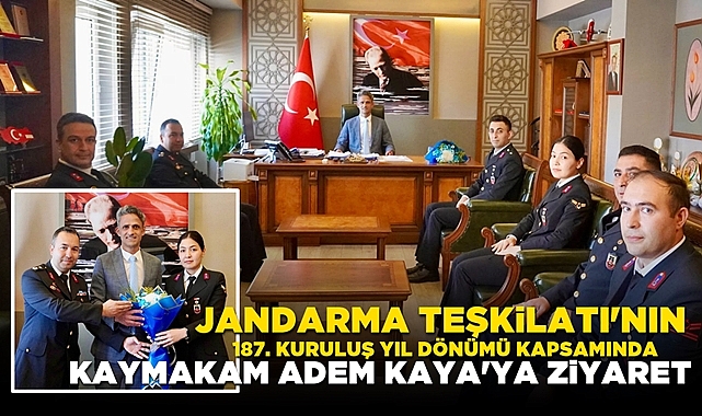 Jandarma teşkilatının 187. kuruluş yıldönümü kapsamında Kaymakama ziyaret