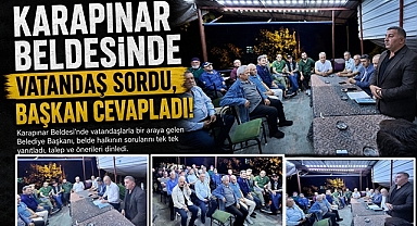 Karapınar beldesinde vatandaş sordu, başkan cevapladı! 